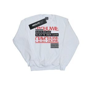 David Bowie Womens/Ladies Black Tie White Noise Sweatshirt / White